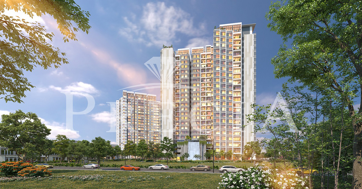 Phối cảnh tổng thể dự án căn hộ chung cư Precia Quận 2 đường Nguyễn Thị Định