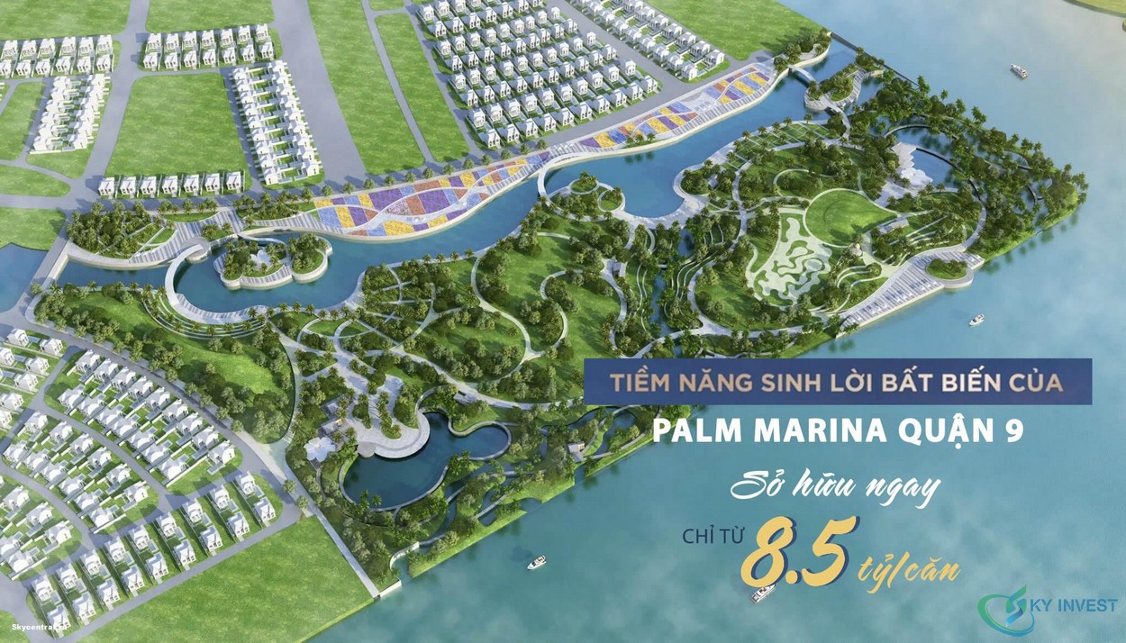 Phối cảnh tổng thể dự án nhà phố, biệt thự Palm Marina tiềm năng tăng giá cao