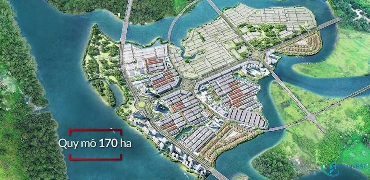 Phối cảnh mặt bằng tổng thể dự án Izumi City với diện tích rộng 170ha