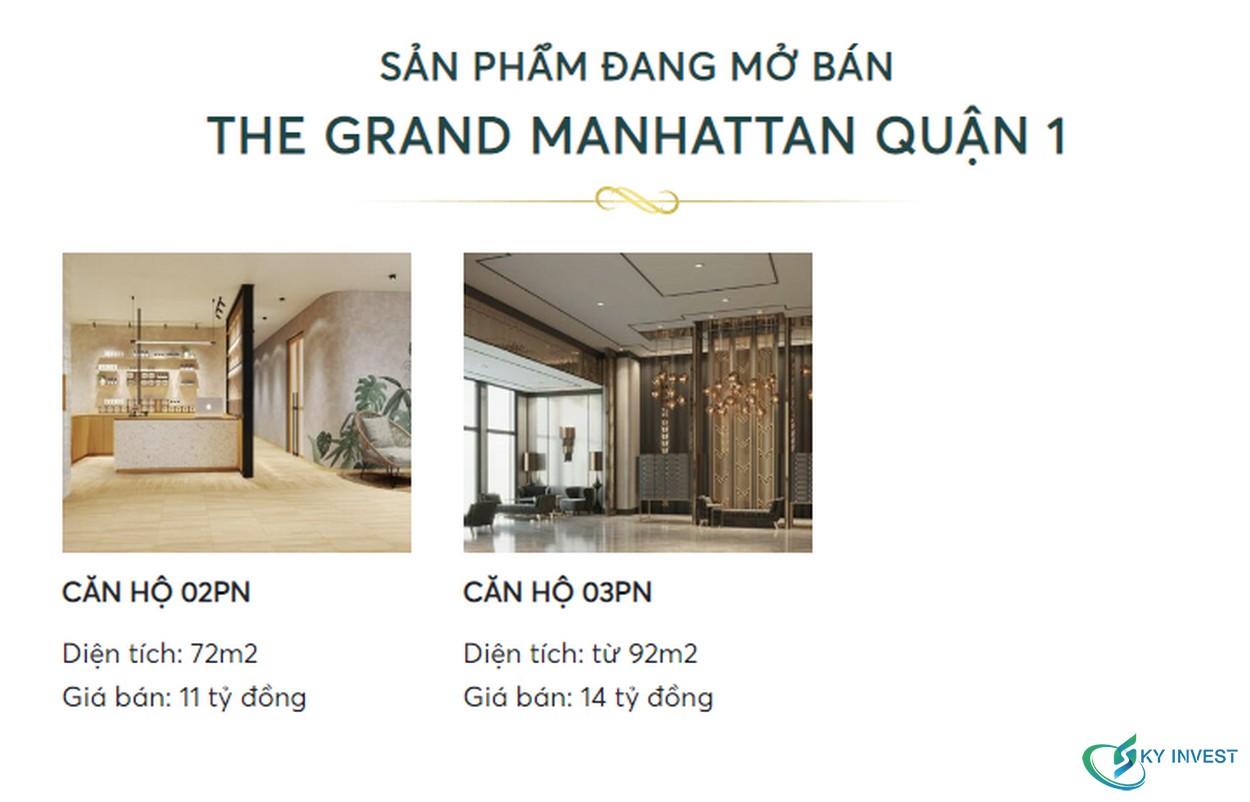 Sản phẩm đang mở bán tại dự án The Grand Manhattan