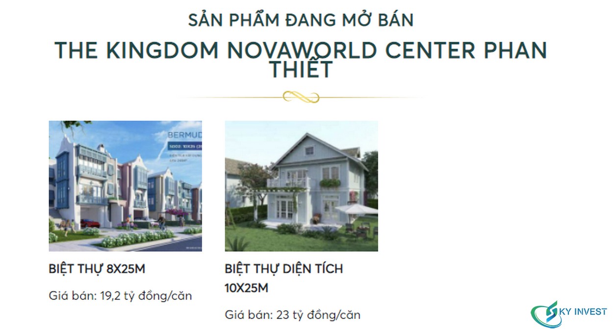 Các sản phẩm đang mở bán tại phân kỳ The Kingdom Novaworld Phan Thiết