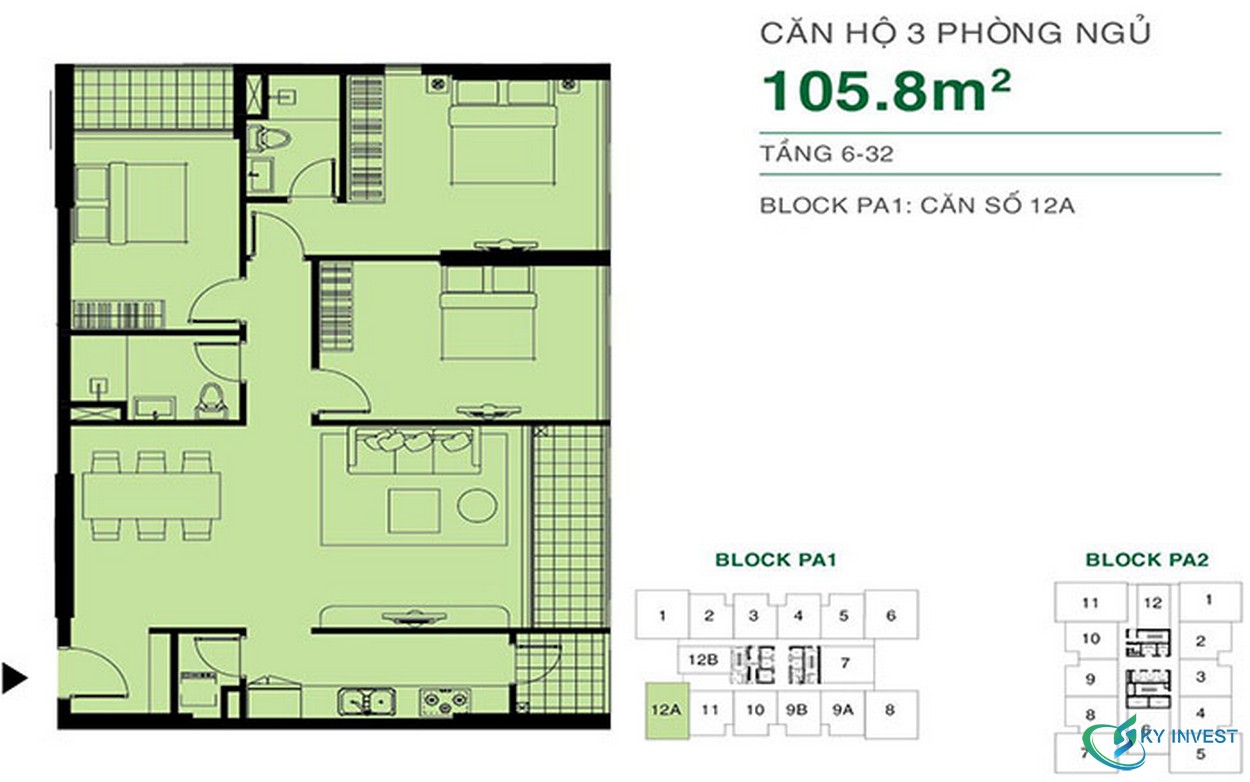 Thiết kế chi tiết căn hộ 105.8m2 dự án The Park Avenue.