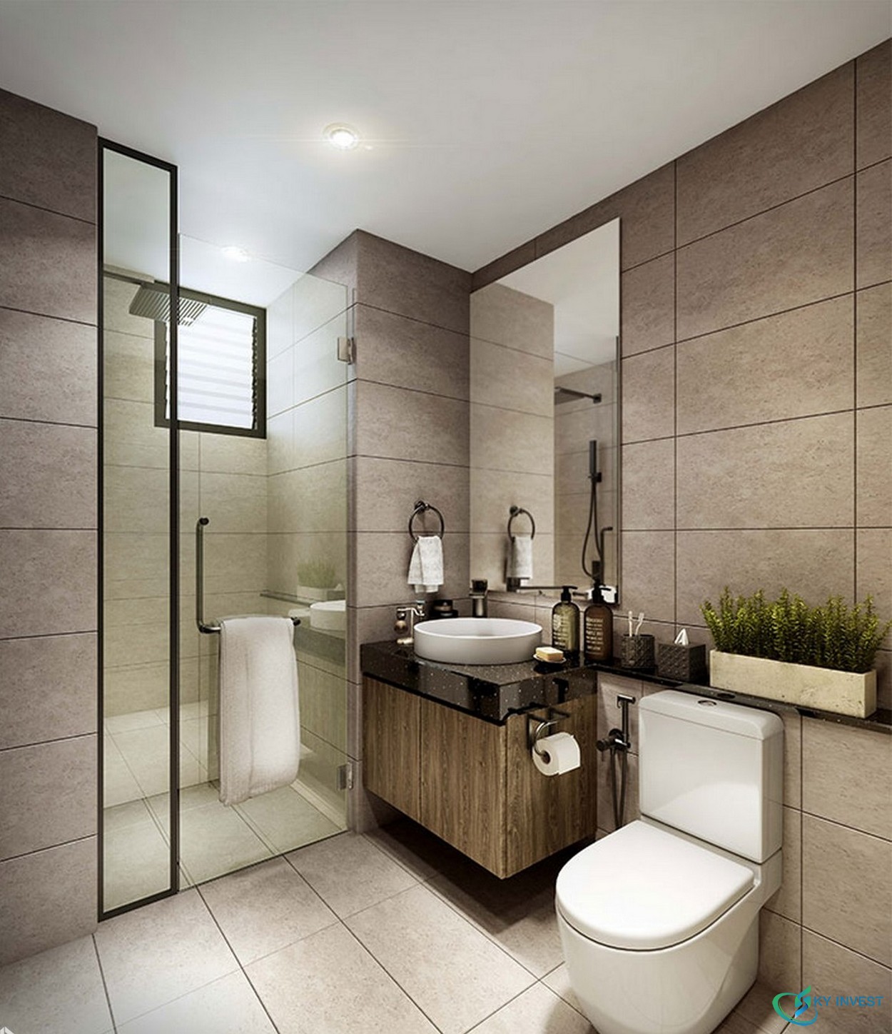 Thiết kế phòng tắm căn hộ mẫu dự án Define Quận 2