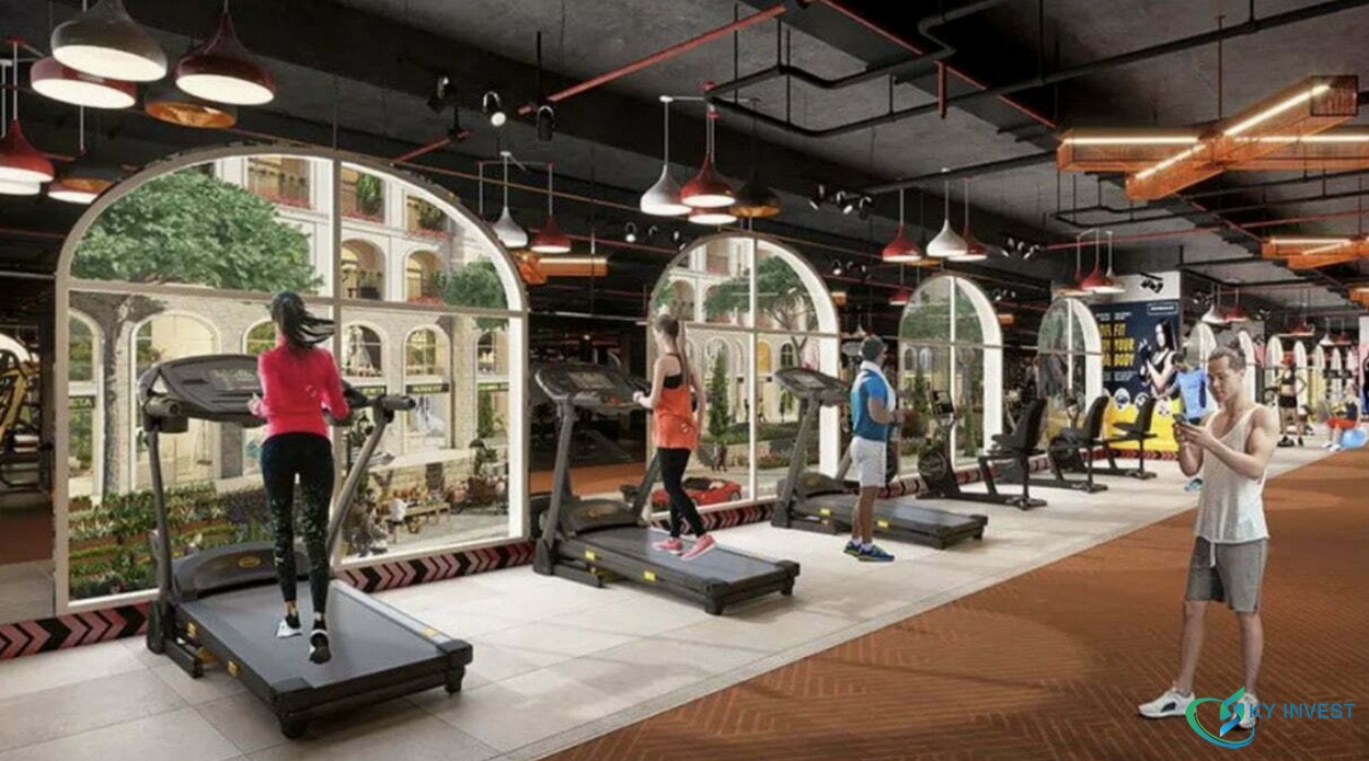Phòng tập gym hiện đại tại dự án Passo Garden