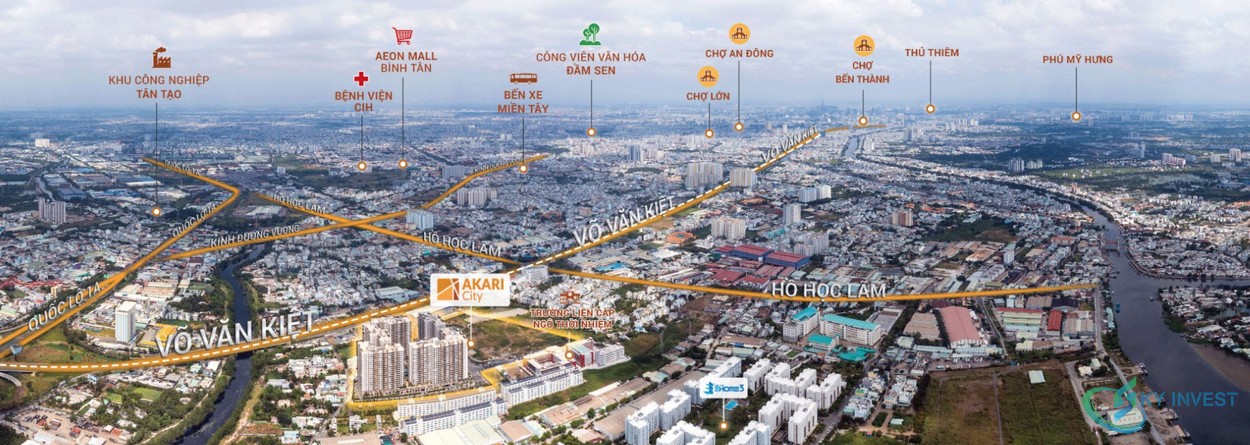 Kết nối vùng hoàn chỉnh xung quanh dự án khu đô thị Akari City