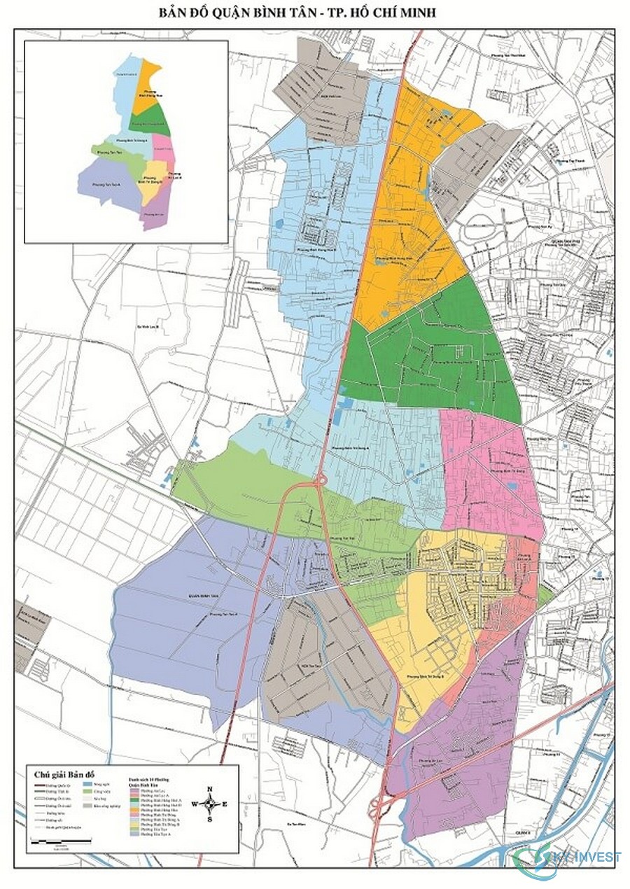 Bản đồ hành chính và quy hoạch quận Bình Tân