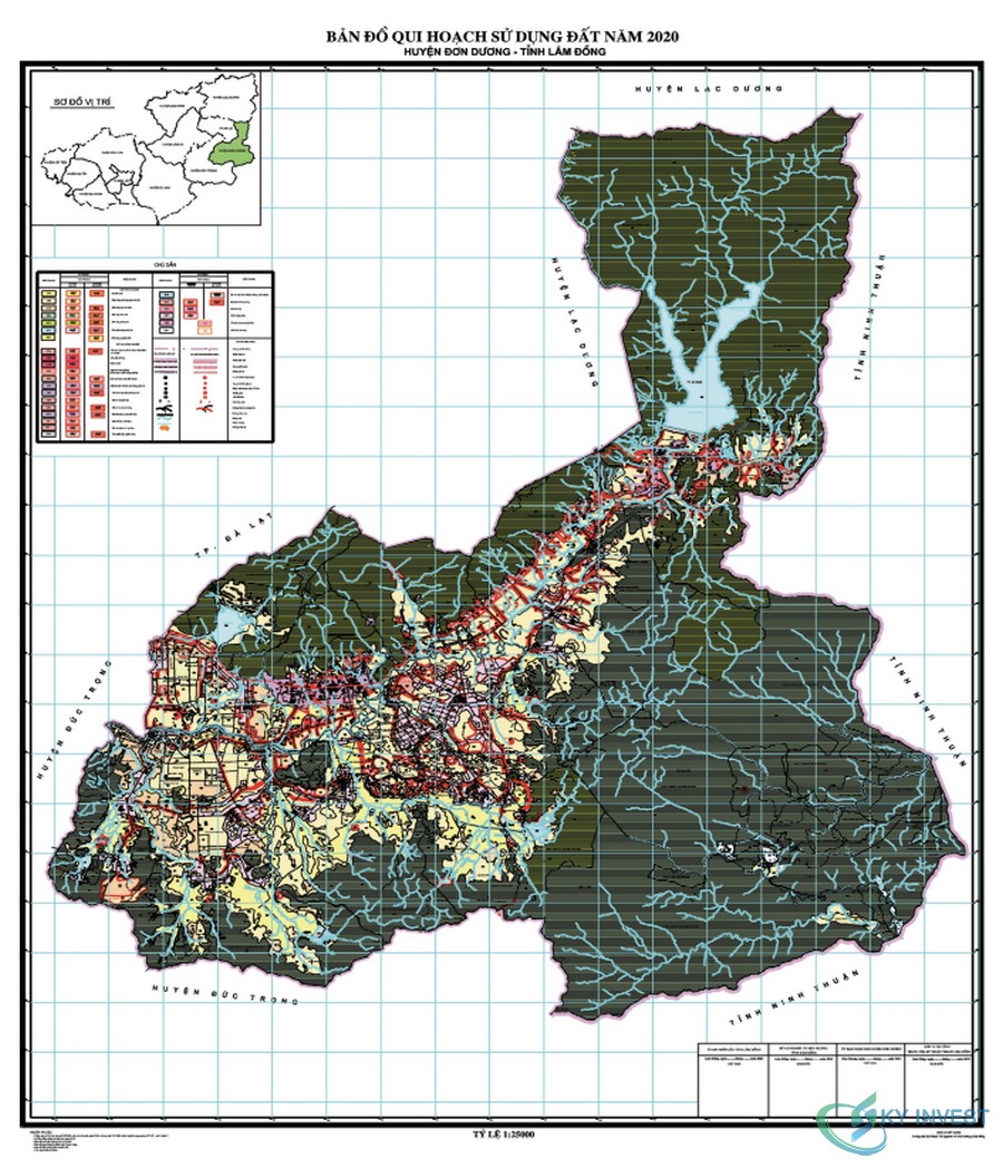 Bản đồ quy hoạch sử dụng đất huyện Đơn Dương, tỉnh Lâm Đồng năm 2020