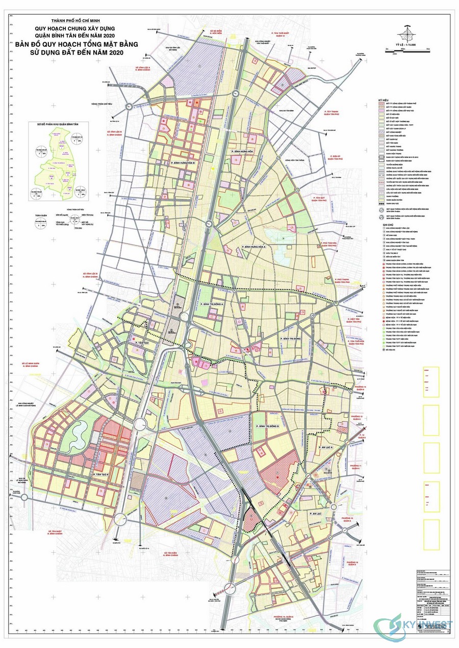 Bản đồ quy hoạch sử dụng đất Quận Bình Tân, TP. Hồ Chí Minh