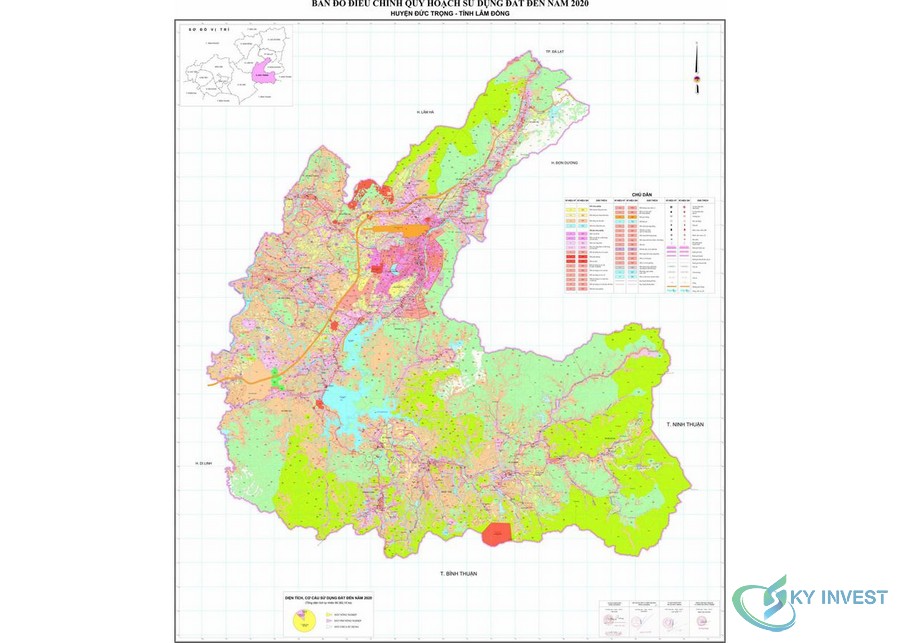 Bản đồ quy hoạch sử dụng đất huyện Đức Trọng, tỉnh Lâm Đồng năm 2020