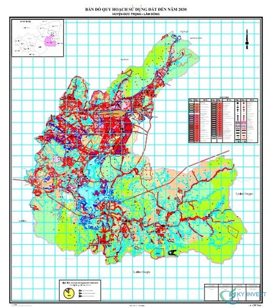 Bản đồ quy hoạch sử dụng đất huyện Đức Trọng, tỉnh Lâm Đồng năm 2030