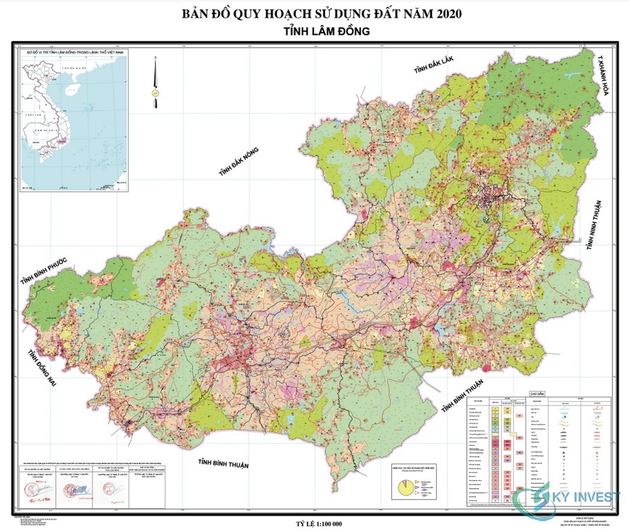 Bản đồ quy hoạch sử dụng đất tỉnh Lâm Đồng
