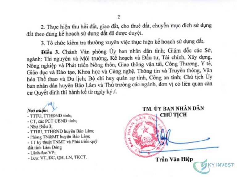 Kế hoạch sử dụng đất huyện Bảo Lâm, tỉnh Lâm Đồng