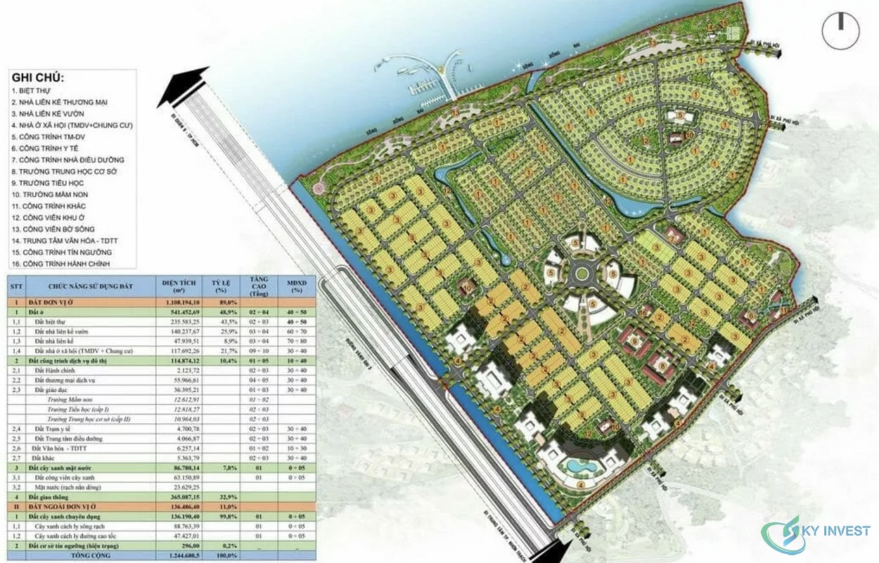 Mặt bằng tổng thể dự án King Bay Nhơn Trạch