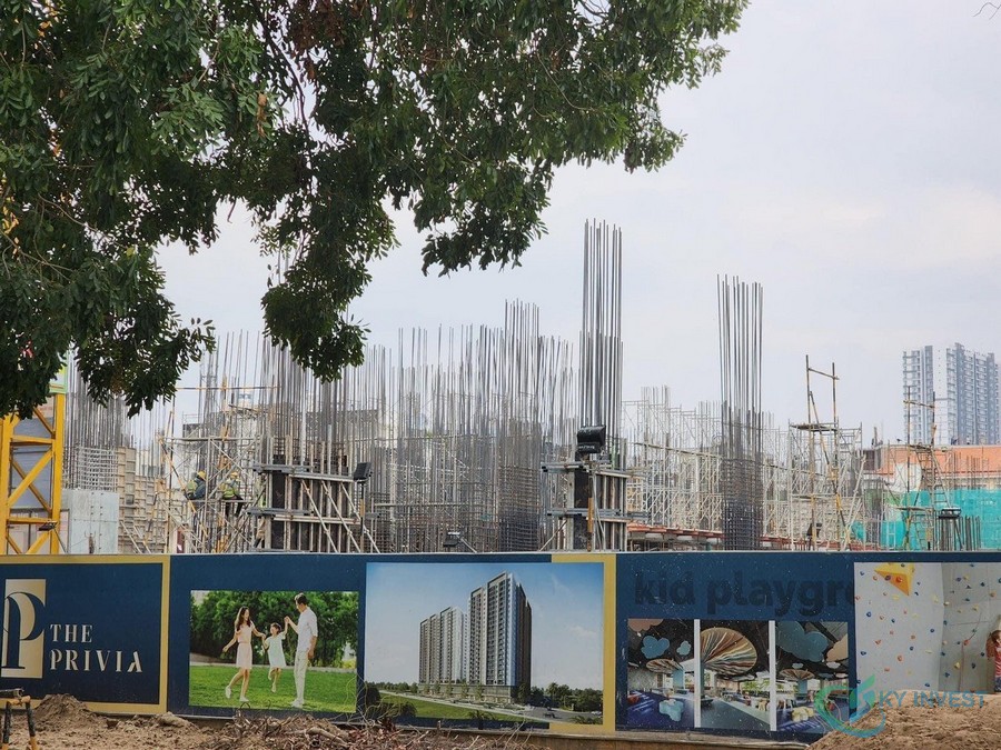 Tiến độ xây dựng The Privia Khang Điền tháng 02/2023