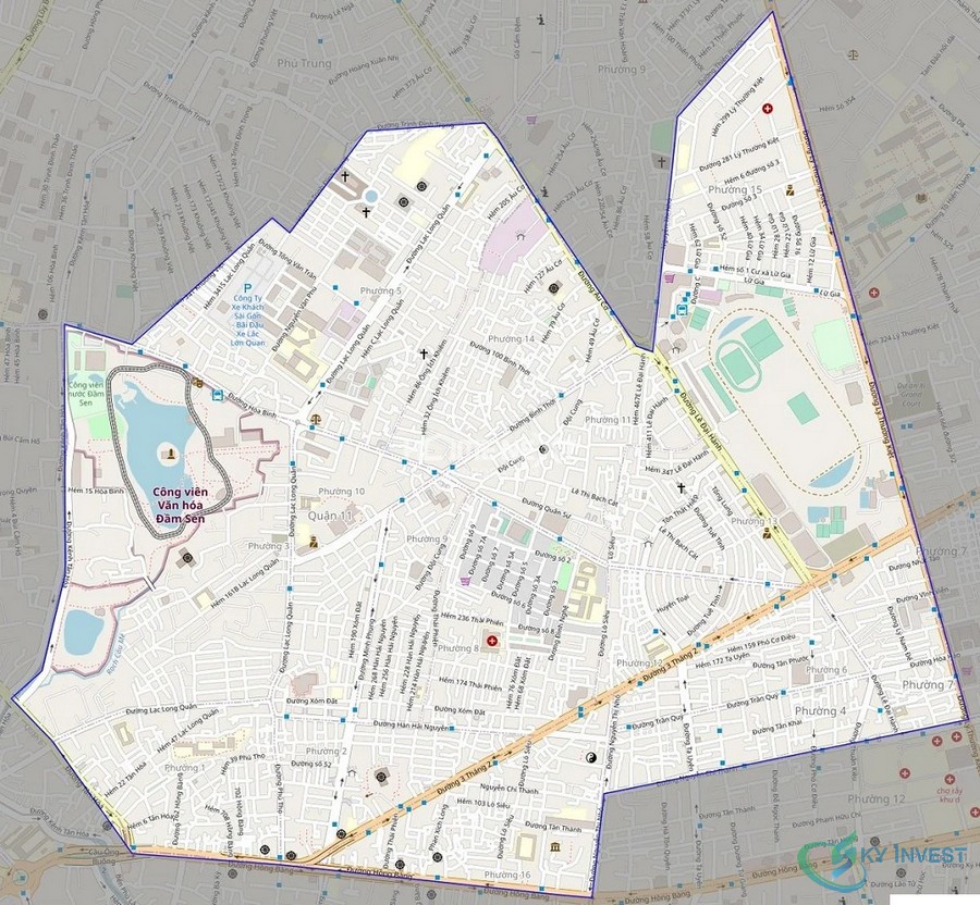 Bản đồ giao thông quận 11
