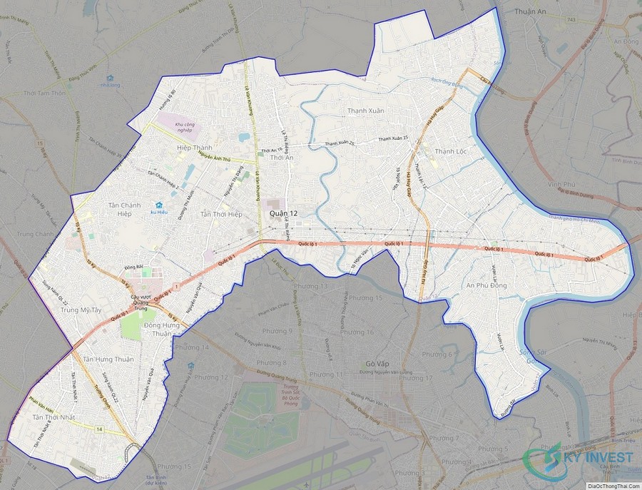 Bản đồ giao thông quận 12