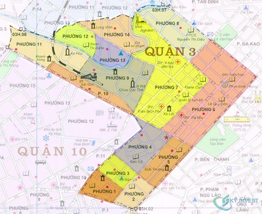 Bản đồ quy hoạch - Bản đồ hành chính Quận 3