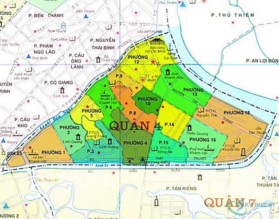 Bản đồ quy hoạch quận 4, bản đồ hành chính quận 4 cập nhật mới nhất