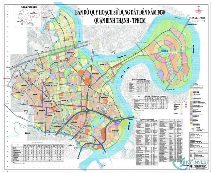 Bản đồ quy hoạch sử dụng đất quận Bình Thạnh