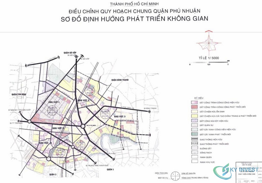 Bản đồ quy hoạch phát triển không gian quận Phú Nhuận