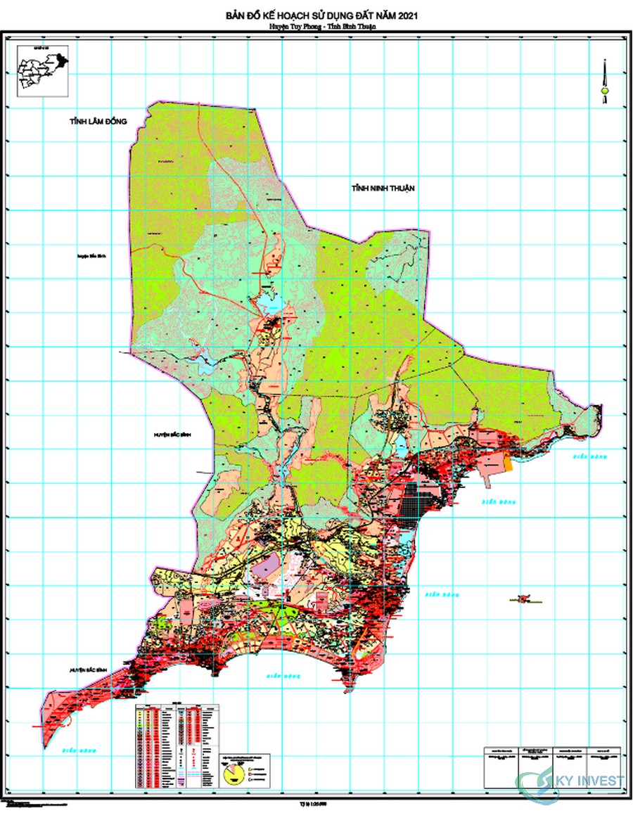 Bản đồ kế hoạch sử dụng đất huyện Tuy Phong, Bình Thuận cập nhật mới nhất