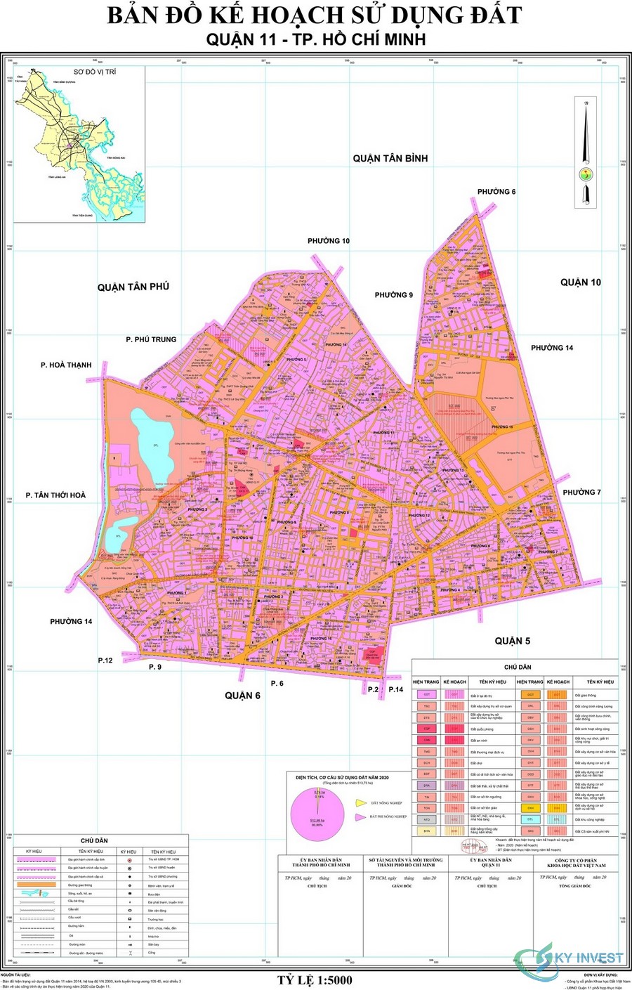 Bản đồ quy hoạch sử dụng đất quận 11