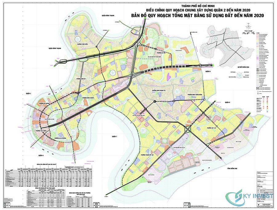 Bản đồ quy hoạch xây dựng quận 2