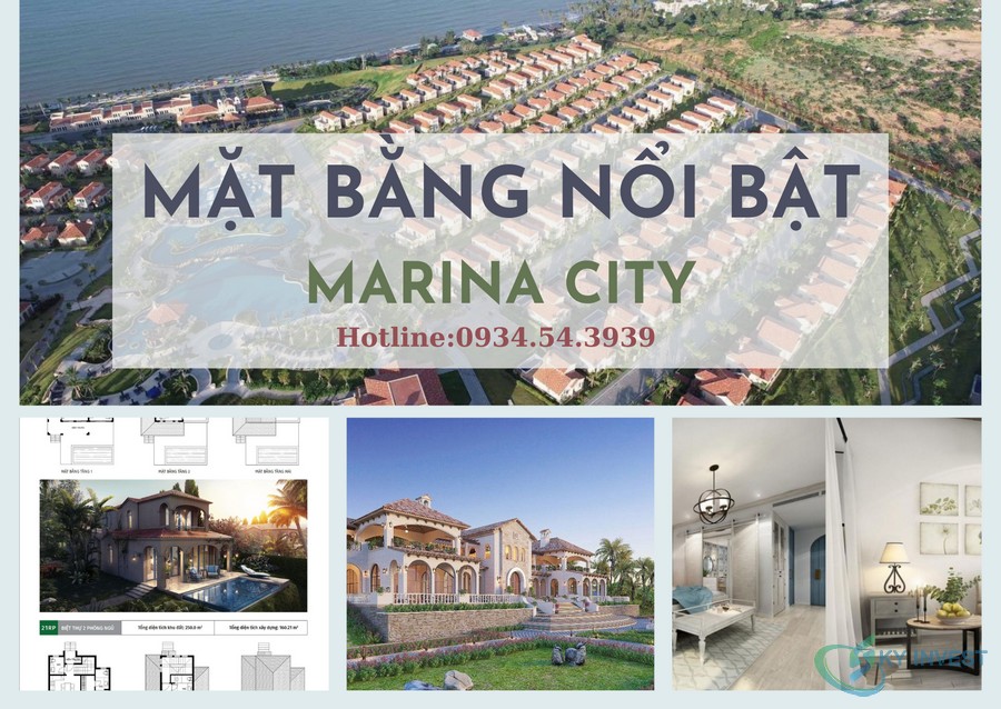 Mặt bằng nổi bật dự án khu đô thị nghỉ dưỡng Marina City Mũi Né