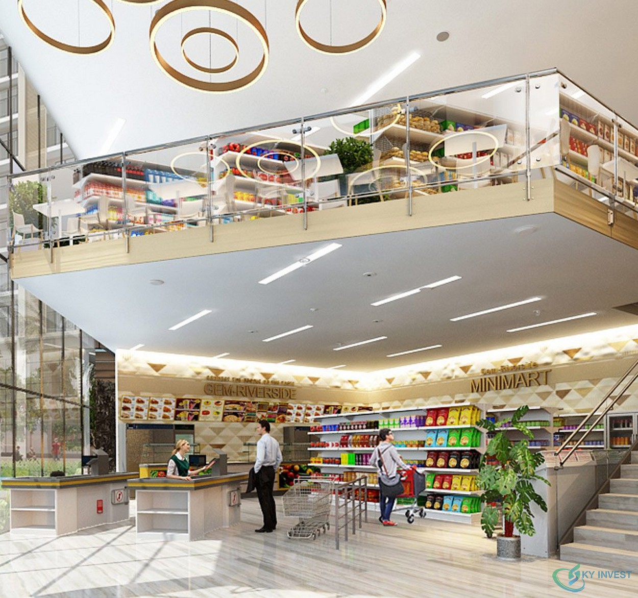 Tiện ích nội khu dự án căn hộ Datxanhhomes Riveriside - Hệ thống siêu thị hiện đại