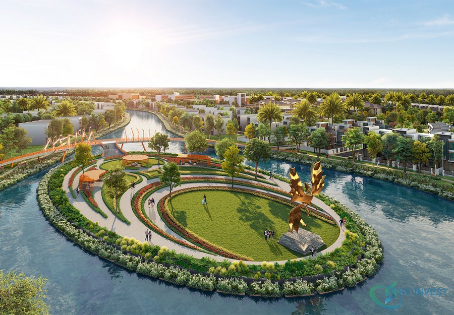 Công viên nội khu xanh dự án Marina City - Novaworld Mũi Né