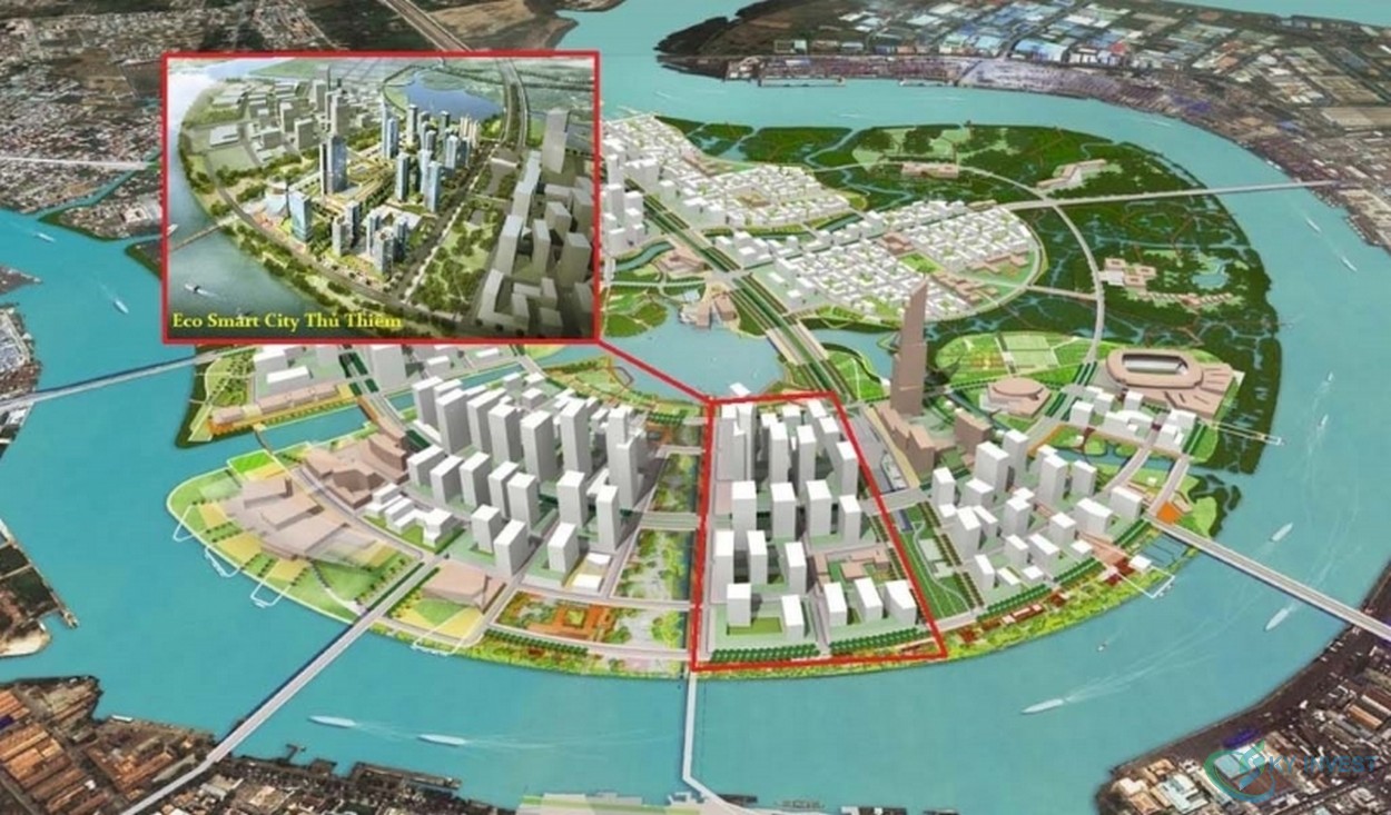 Vị trí lõi trung tâm dự án Eco Smart City