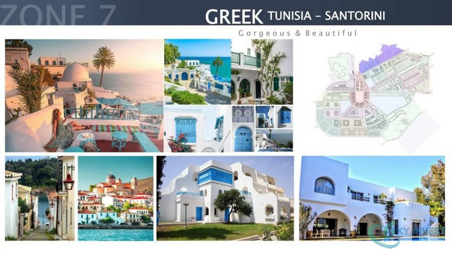 Kiến trúc thiết kế Greek (Tunisia – Santorini) Marina City