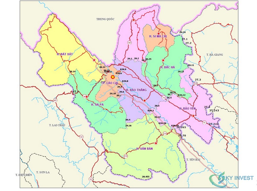 Bản đồ tỉnh Lào Cai