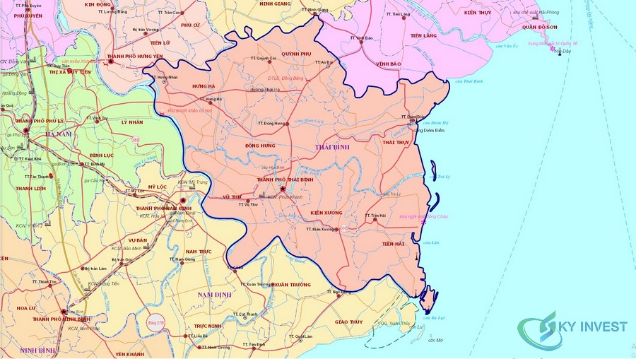 Bản đồ tỉnh Thái Bình