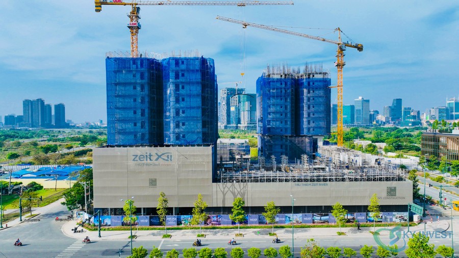 Tiến độ xây dựng Thủ Thiêm Zeit River tháng 12/2022 