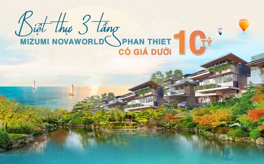 Biệt thự ba tầng Mizumi phiên bản giới hạn tại Novaworld Phan Thiết chỉ dưới 10 tỷ