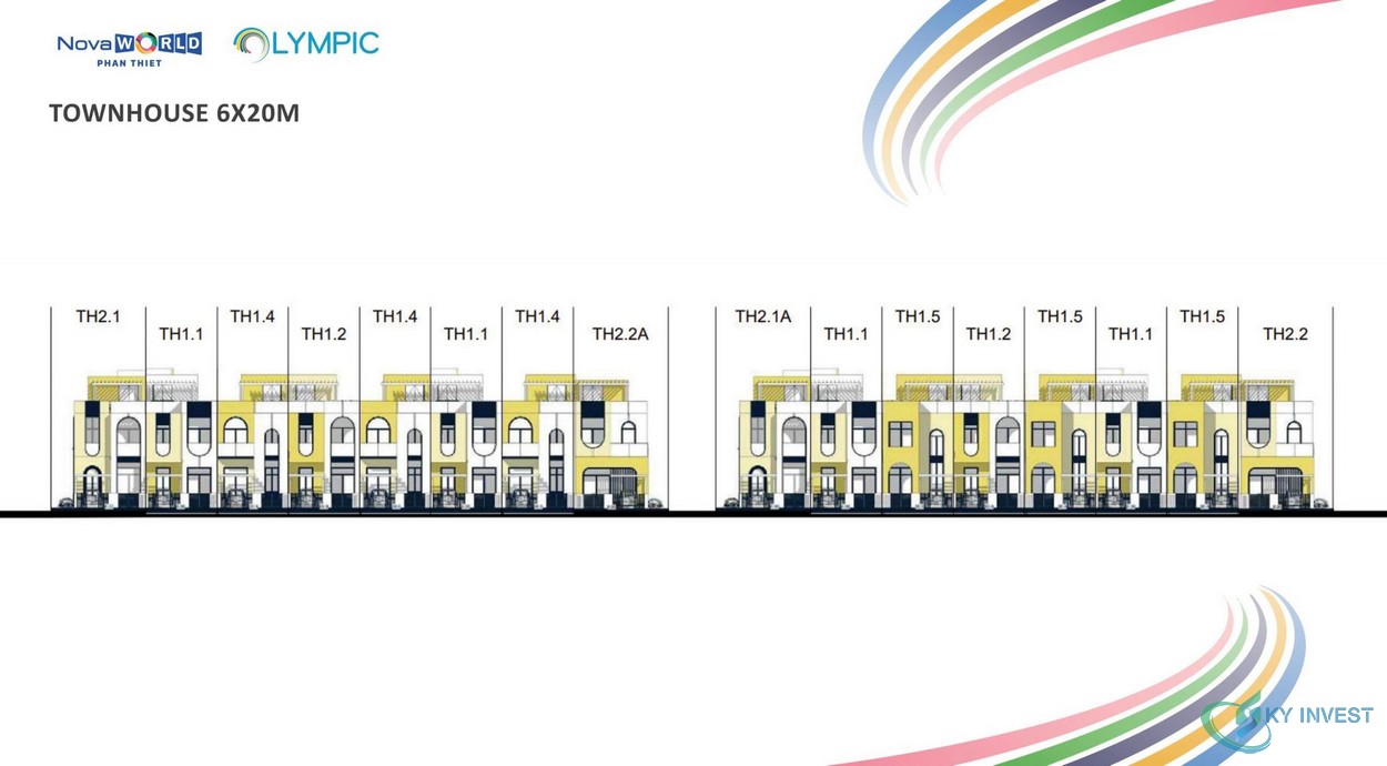 Thiết kế các loại nhà phố Olympic đa dạng