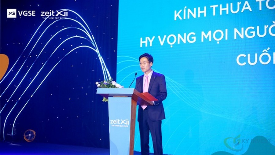 Ông Cho Sung Yol, Tổng giám đốc VGSE, phát biểu tại sự kiện